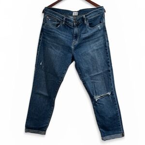 Hudson Jeans Boyfriend Jeans in Dark Indigo Blue